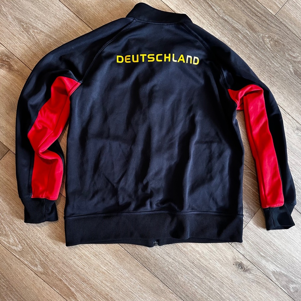 Adidas Deutschland Germany Track Jacket Kids Large Black Red Yellow 378887